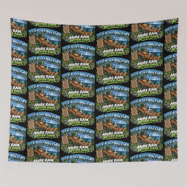 Item preview, Funny Washington State Bigfoot – More Rain Better Days designed and sold by TheTrendsDesk.