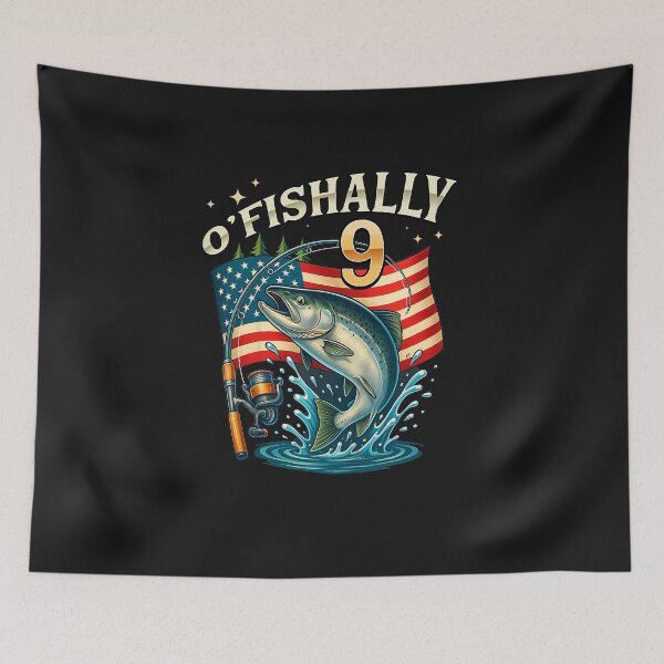Item preview, O'fishally 9 Years Old Fishing Birthday designed and sold by FrankIsabel.