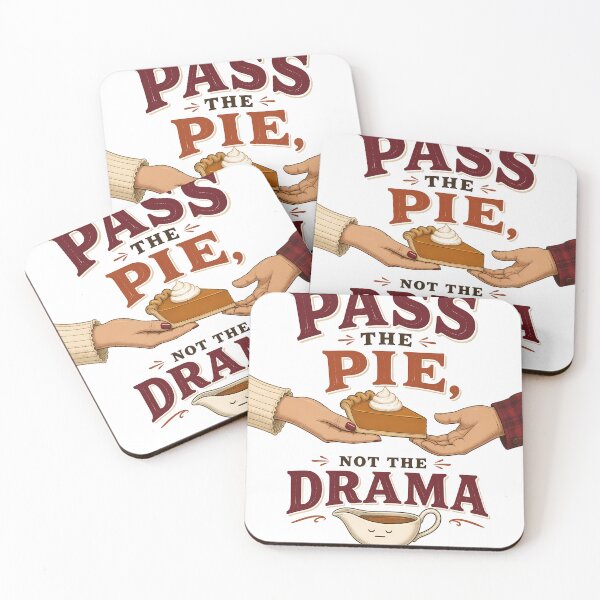 Item preview, Pass The Pie No Drama Funny Thanksgiving designed and sold by OliviaHayesArt.