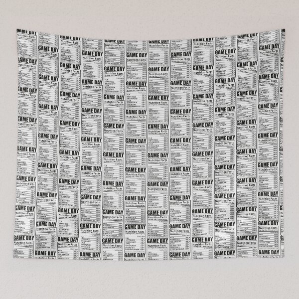 Item preview, Game Day Nutrition Facts Funny Sports Fan Humor Graphic Design designed and sold by FUSEstReetWeAr.