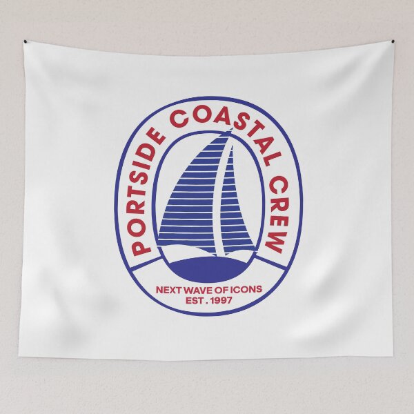 Item preview, Portside Coastal Crew Sailboat Next Wave of Icons Est 1997 Nautical Badge Graphic T-Shirt designed and sold by Atique Creations.