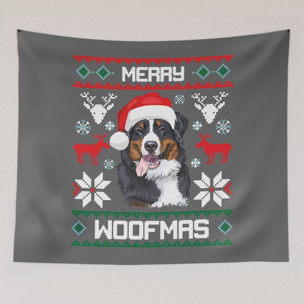 Item preview, Bernese Mountain Dog Merry Woofmas Gift designed and sold by KristineLi.