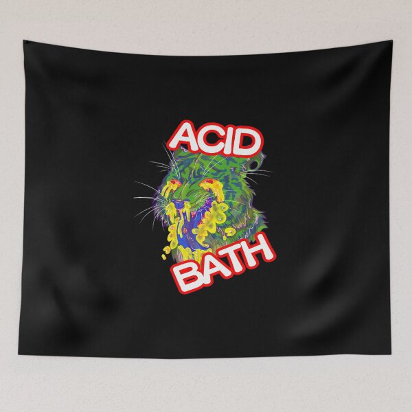 Item preview,  Acid Bath Psychedelic Cat Metal Design, funny acid brand music bath for fan, acid bath tour 2026, heavy metal  designed and sold by pisnikalimab.