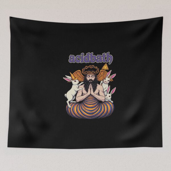 Item preview,  Acid Bath Psychedelic Rabbit Guru Design, funny acid brand music bath for fan, acid bath tour 2026, heavy metal  designed and sold by pisnikalimab.