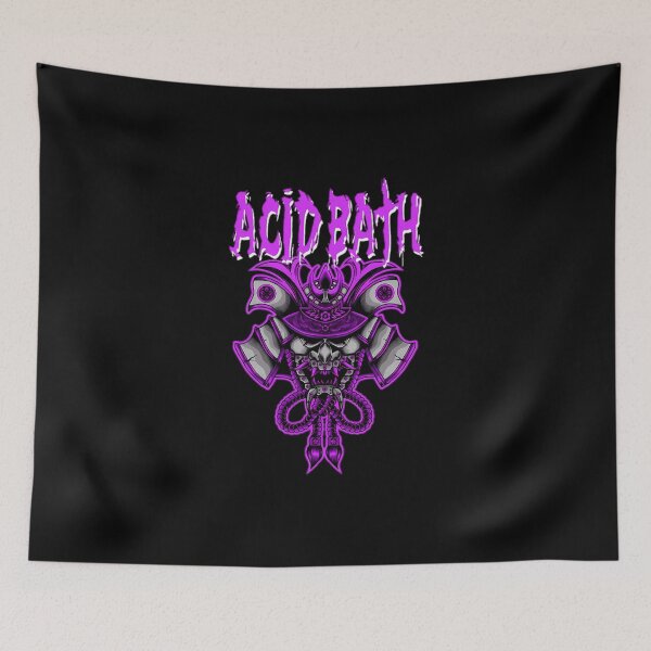 Item preview,  Acid Bath Purple Samurai Skull Design, funny acid brand music bath for fan, acid bath tour 2026, heavy metal  designed and sold by pisnikalimab.