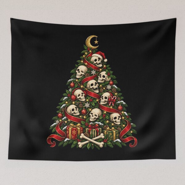 Item preview, Gothic Skull Christmas Tree Creepmas Holiday Dark designed and sold by MagnusDorsey.