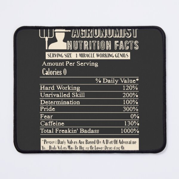 Item preview, Agronomist Nutrition Facts Educational Design for Plant Science Enthusiasts designed and sold by FUSEstReetWeAr.