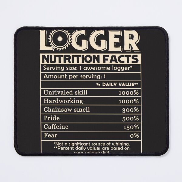 Item preview, Logger Nutrition Facts Funny Graphic Design for Logging Enthusiasts designed and sold by FUSEstReetWeAr.