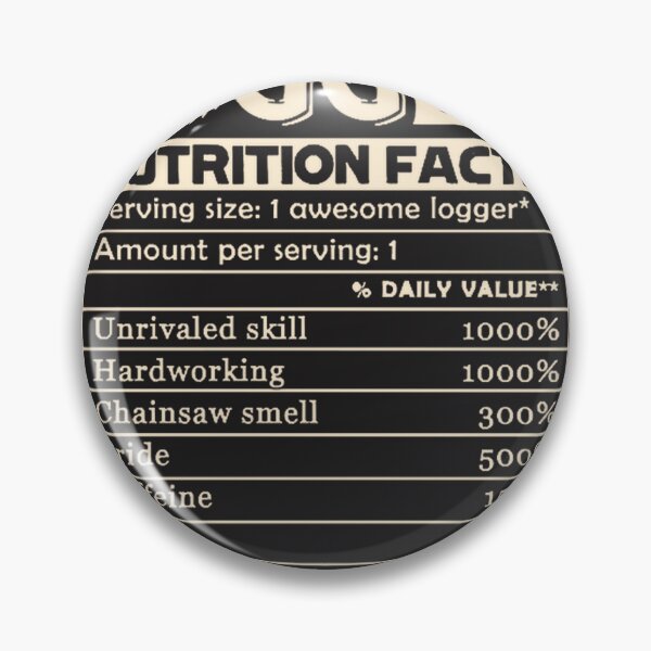 Item preview, Logger Nutrition Facts Funny Graphic Design for Logging Enthusiasts designed and sold by FUSEstReetWeAr.
