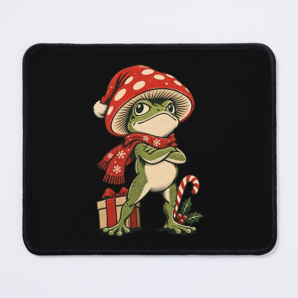 Item preview, Grumpy Frog Christmas Toadstool designed and sold by HeleneKarlsen.