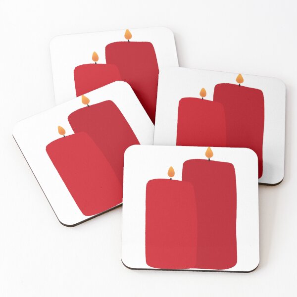 Item preview, Pair Of Glowing Red Pillar Candles designed and sold by raun.draw.