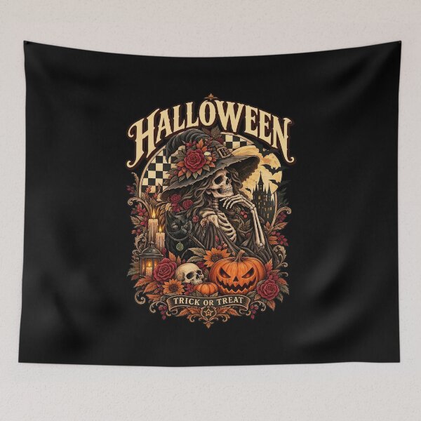 Item preview, Skeleton Witch Halloween Art designed and sold by Dmo3HarkoArt.