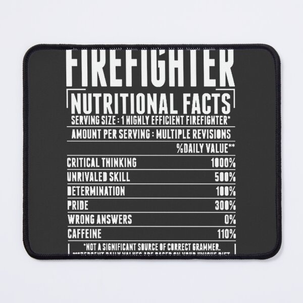 Item preview, Nutrition Facts of a Firefighter Funny Emergency Responder Design designed and sold by FUSEstReetWeAr.