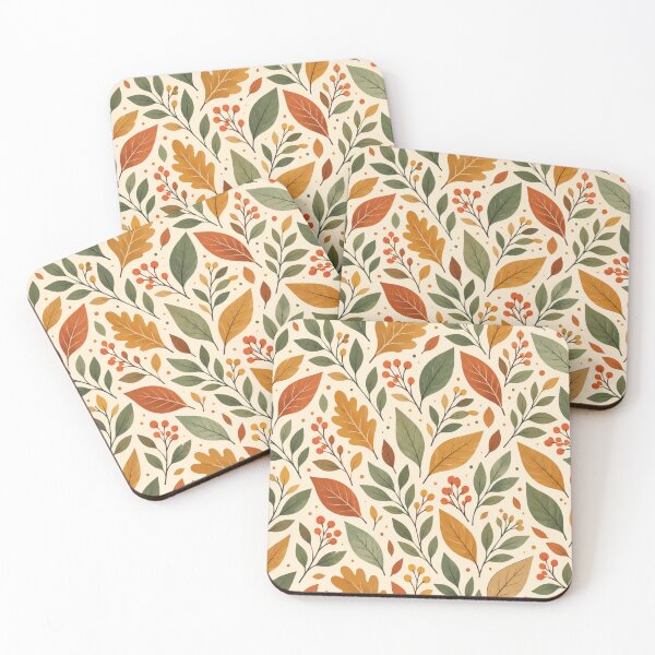Item preview, Autumn Botanical Leaves and Berries Pattern designed and sold by Art-spree.