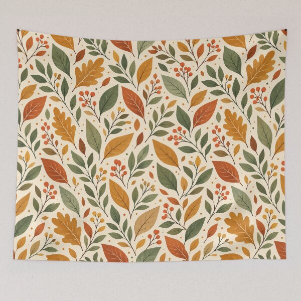 Item preview, Autumn Botanical Leaves and Berries Pattern designed and sold by Art-spree.