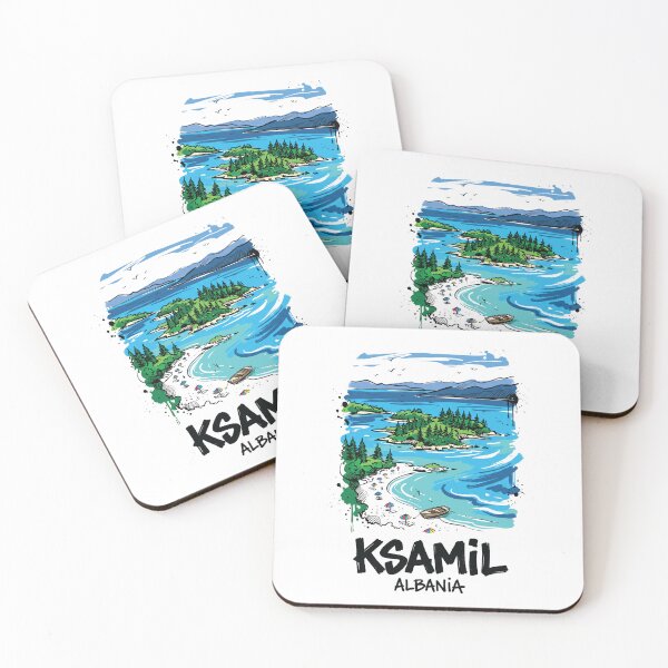 Item preview, Ksamil Albania Turquoise Islands Travel Art designed and sold by Merch by Das Design Studio.