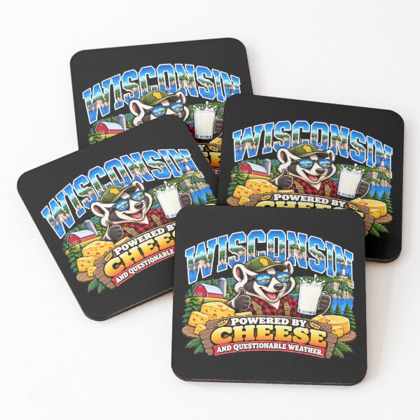 Item preview, Wisconsin Raccoon Cheese Lover – Powered by Cheese and Questionable Weather designed and sold by TheTrendsDesk.