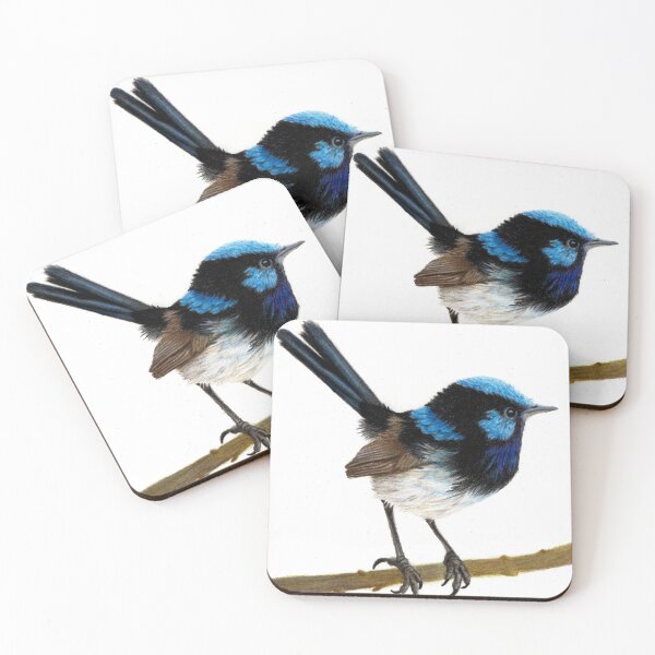 Item preview, Superb Blue Wren - coloured pencil designed and sold by AussiAllison.