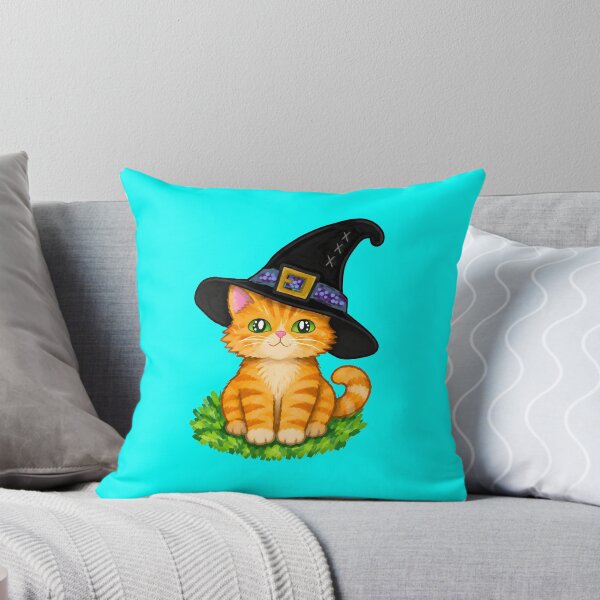 Item preview, Cute Witch Cat Halloween Orange Tabby designed and sold by beorihamul.
