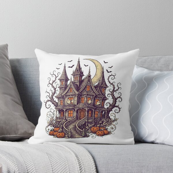 Item preview, Vintage Victorian Haunted House Retro Halloween Poster designed and sold by OmniaRozza.
