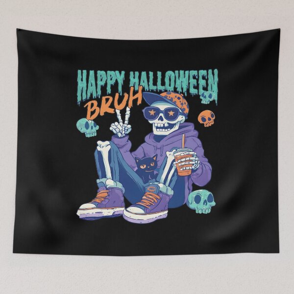 Item preview, Happy Halloween Bruh Skeleton Cool Style designed and sold by Dmo3HarkoArt.