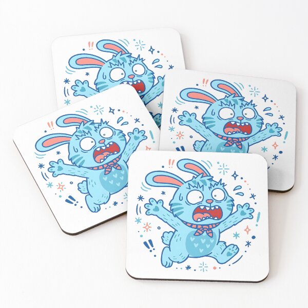Item preview, Scared Bunny Cartoon Cute Funny designed and sold by michellejonesv.