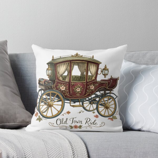 Item preview, Old Town Ride Vintage Victorian Carriage Floral Horse Drawn Coach Art designed and sold by inkoutninja.