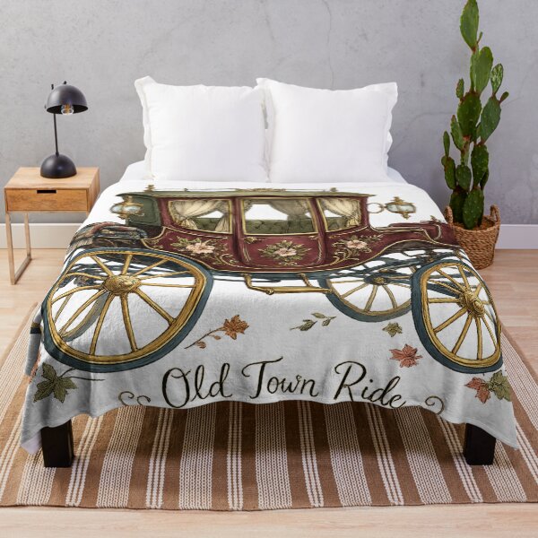 Item preview, Old Town Ride Vintage Victorian Carriage Floral Horse Drawn Coach Art designed and sold by inkoutninja.