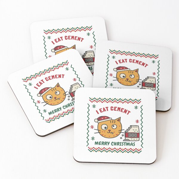 Item preview, Ugly Christmas Sweaters Funny I Eat Cement Cat designed and sold by sdcreations210.