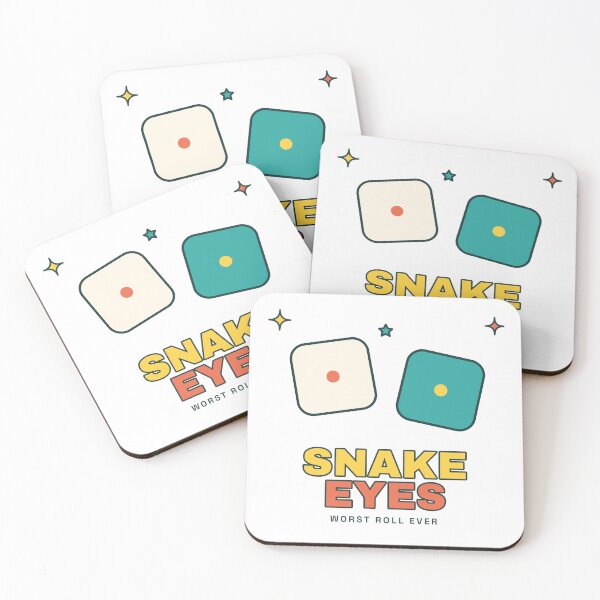 Item preview, Snake Eyes Dice Roll | Retro Game Night Design designed and sold by Playful Paper Club.