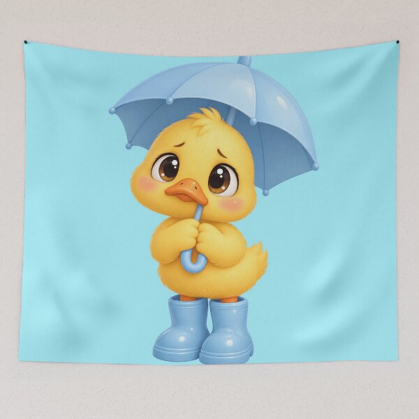 Item preview, Anxious Duck in Rain Boots Cute Funny Bird Art designed and sold by iyonic art.