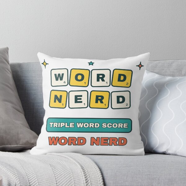 Item preview, Word Nerd Tile Game | Retro Game Night Design designed and sold by Playful Paper Club.