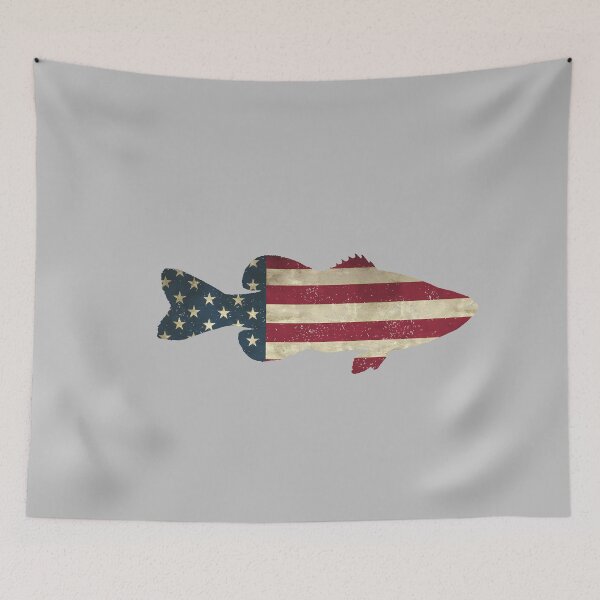 Item preview, Bass Fishing American Flag Vintage Patriotic Fisherman Gift designed and sold by mjohnson9.