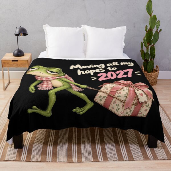Item preview, Moving All My Hopes to 2027 Funny Tired Frog designed and sold by Verycutethings.