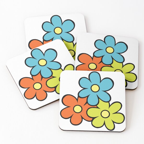 Item preview, Retro flowers sticker designed and sold by molliehitt.