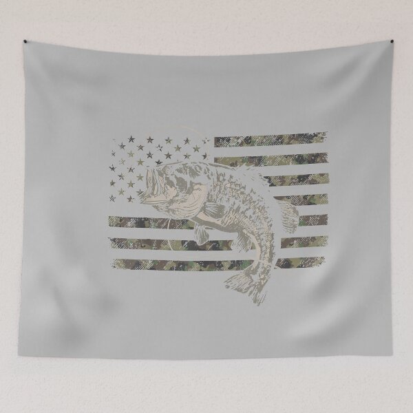 Item preview, Bass Fishing Distressed Camo American Flag_2 designed and sold by mjohnson9.