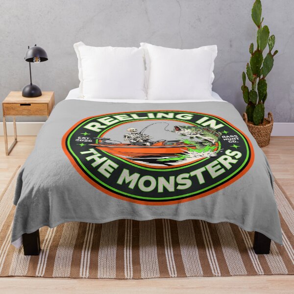 Item preview, Bass Fishing Reeling in The Monsters Halloween Fishing designed and sold by mjohnson9.