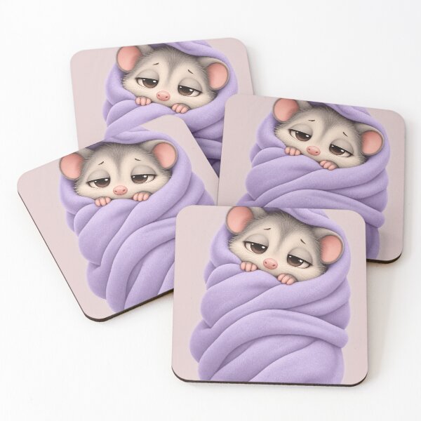 Item preview, Cozy Blanket Burrito Possum Funny Animal Illustration designed and sold by iyonic art.