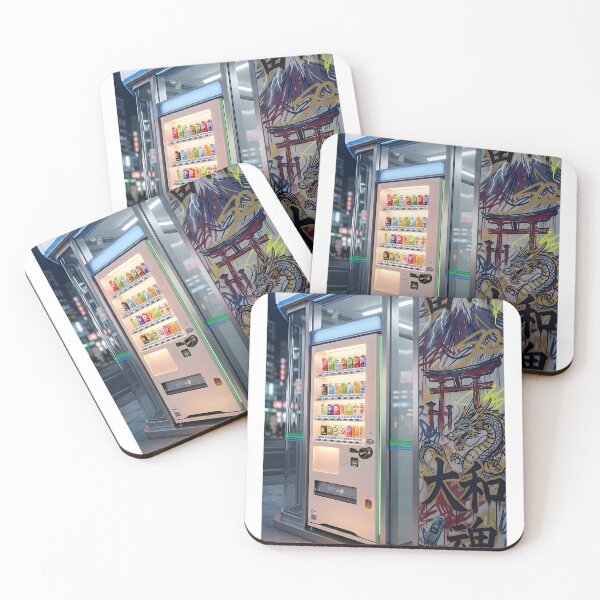 Item preview, Japanese Vending Machine with Dragon Mural designed and sold by JapaneseOssan.