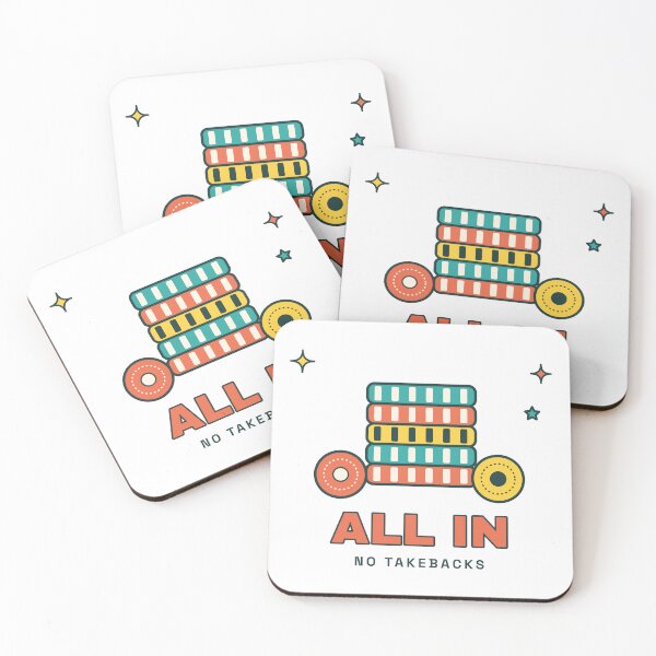 Item preview, All In Poker Chips | Retro Game Night Design designed and sold by Playful Paper Club.