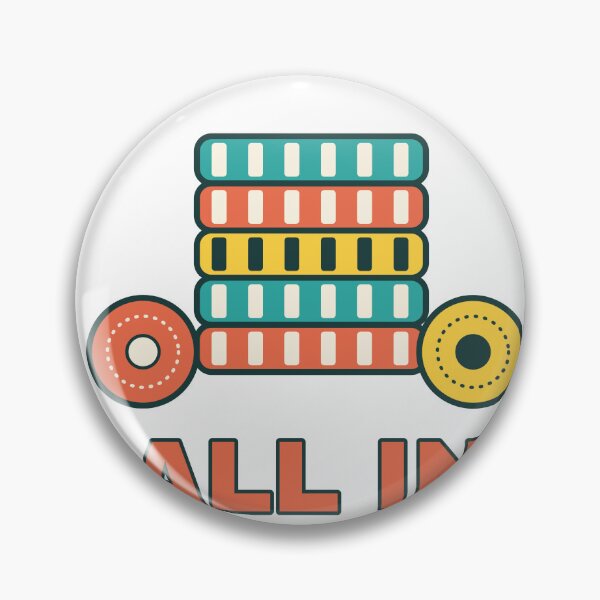 Item preview, All In Poker Chips | Retro Game Night Design designed and sold by Playful Paper Club.