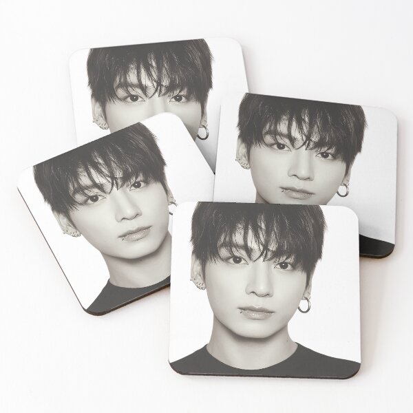 Item preview, Jungkook BTS Black and White Portrait designed and sold by Mooncreates7.