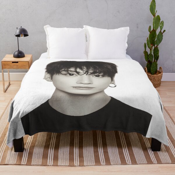 Item preview, Jungkook BTS Black and White Portrait designed and sold by Mooncreates7.