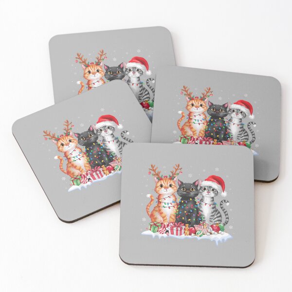 Item preview, Santa Cat Christmas Light Gorgeous Reindeer Pajama Cat Lover designed and sold by ArleneRowe.