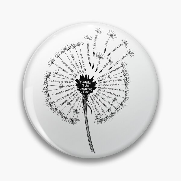 Item preview, Things I Am Grateful For - Dandelion Art (black) designed and sold by OnyeEze.