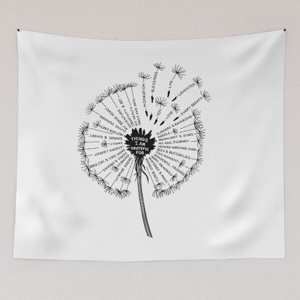 Item preview, Things I Am Grateful For - Dandelion Art (black) designed and sold by OnyeEze.