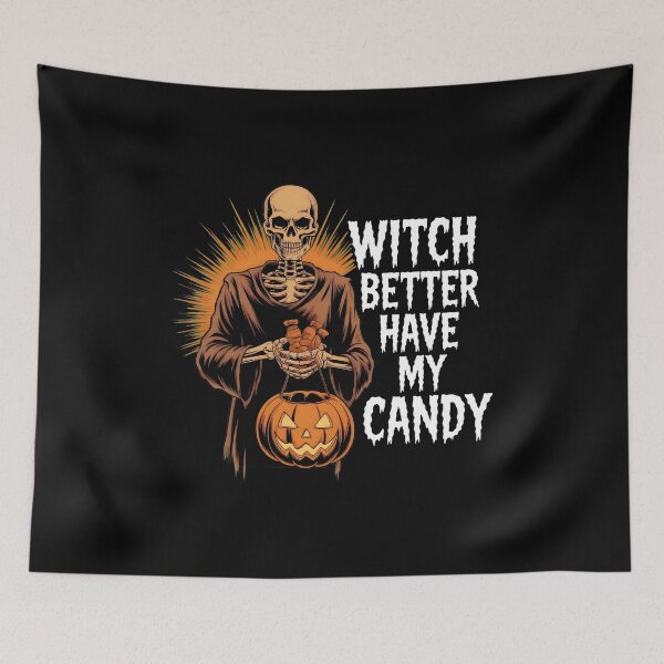 Item preview, Skeleton Witch Candy Halloween Graphic designed and sold by OlyvieArt.
