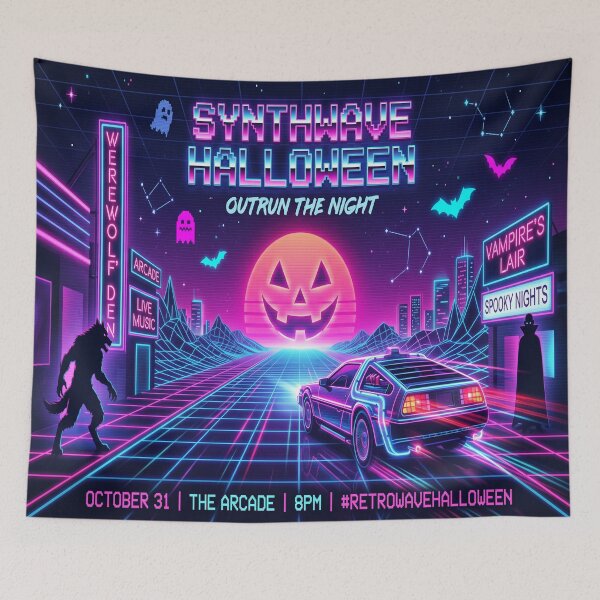 Item preview, A synthwave Halloween Design designed and sold by Solomon-Ent-144.