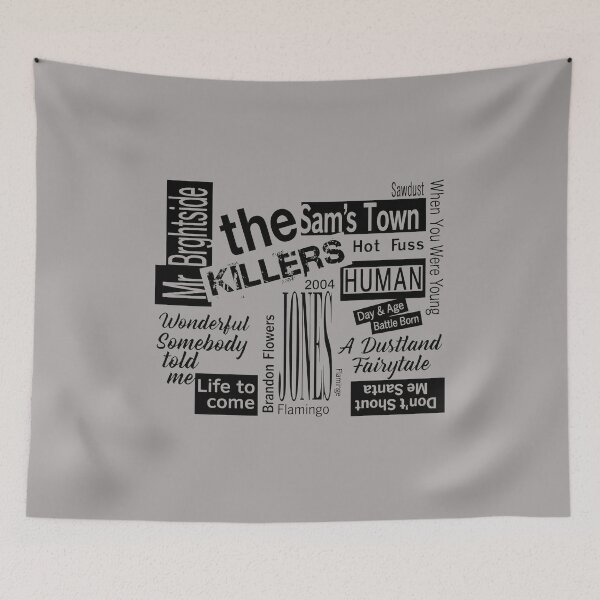 Item preview, The Killers Word Cloud Song Lyrics T-Shirt-22 designed and sold by AndreasEbner.
