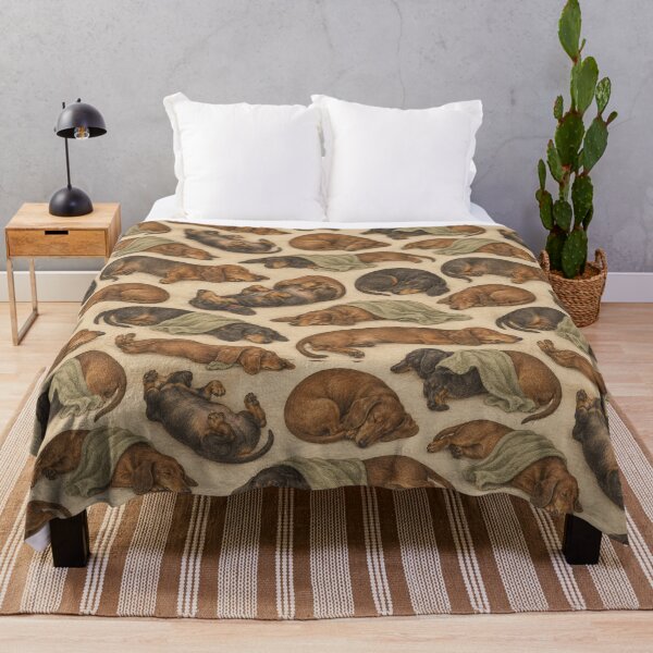 Item preview, Sleepy Dachshunds Cozy Blanket Pattern designed and sold by frumixart.